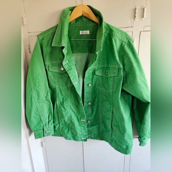 d&co Jackets & Blazers - D & Co green denim jacket Size XXL